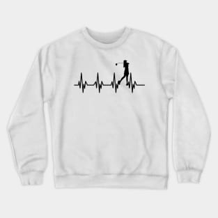 Golfer Women Heartbeat Crewneck Sweatshirt